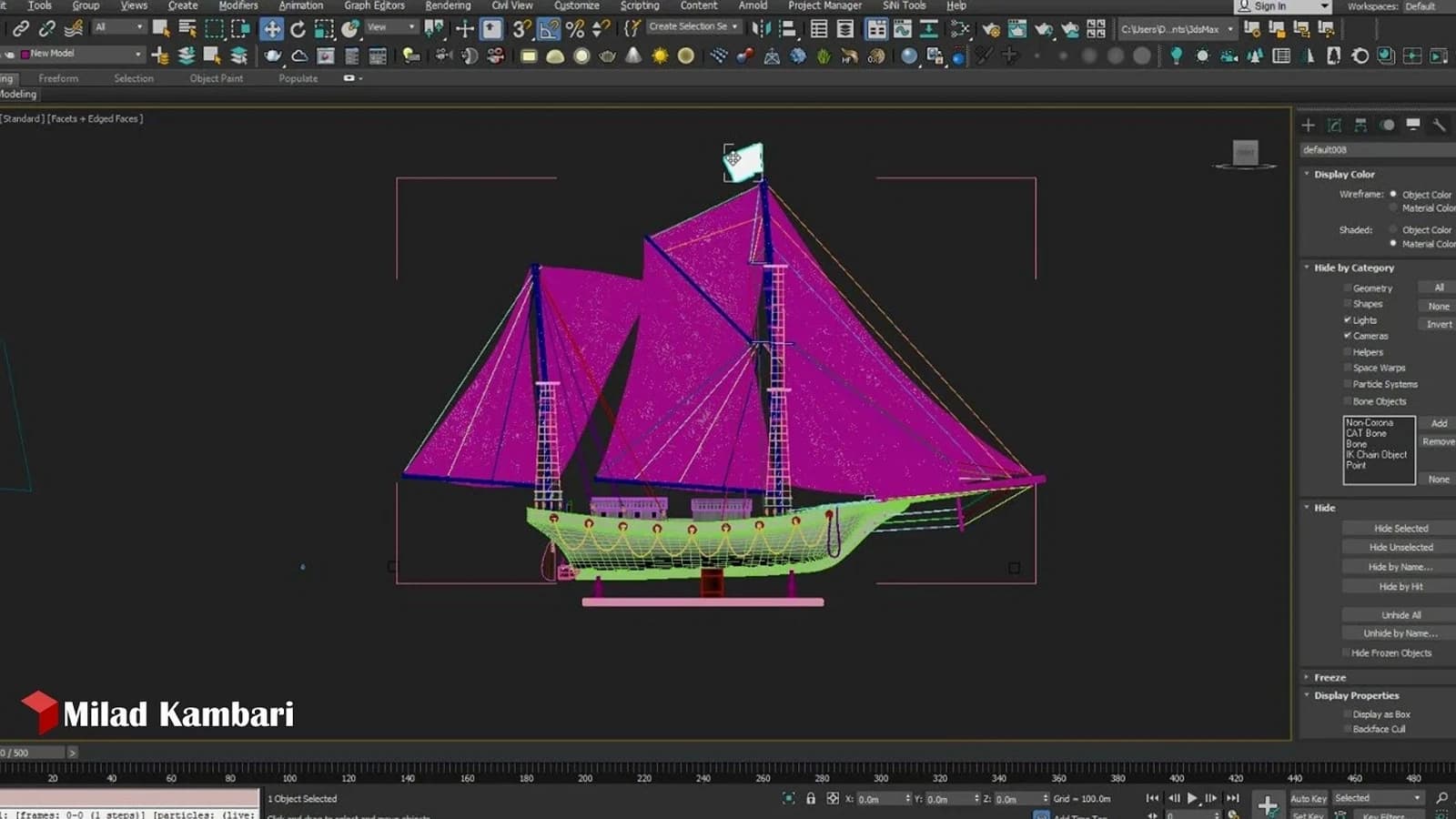 Sailing Boat Tutorial ( Modeling, Texturing, Lighting) — preview 7