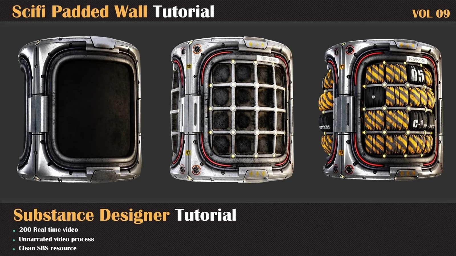 Scifi Padded Wall Tutorial — VOL 09 — preview 2