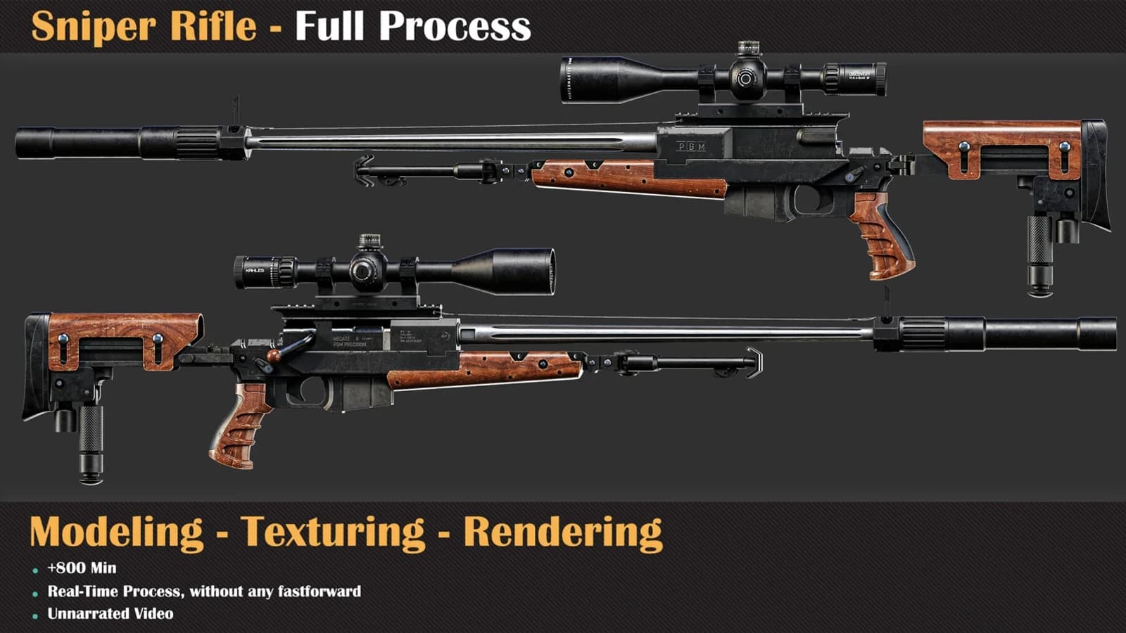 Sniper Rifle - Tutorial Full Process — preview 5