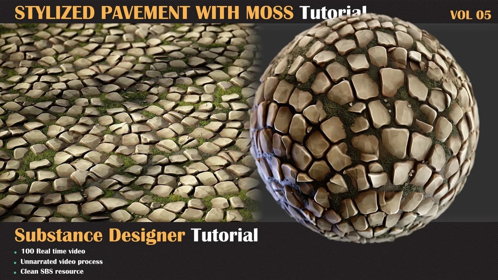 Stylized Pavement with Moss Tutorial — VOL 05