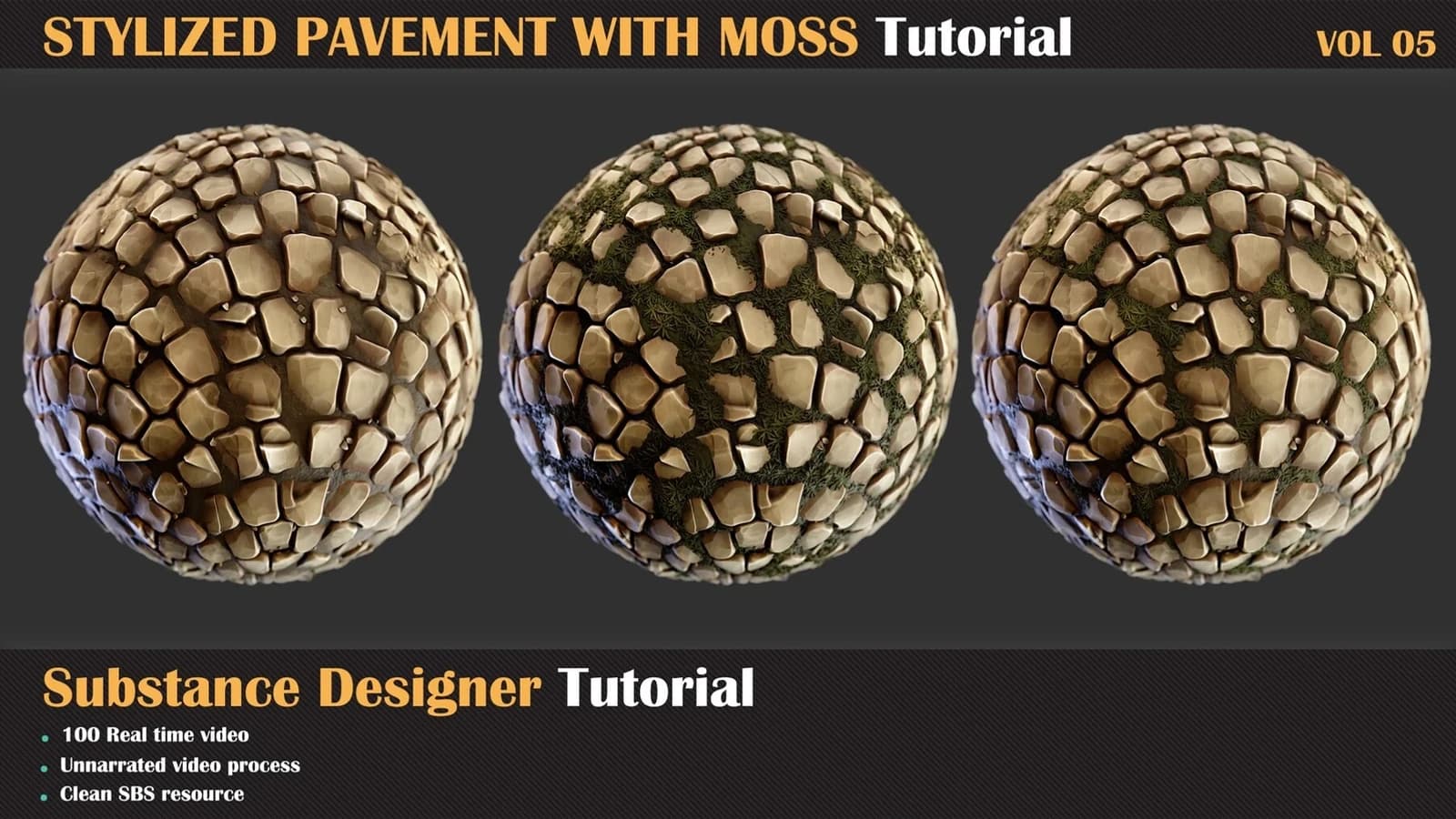 Stylized Pavement with Moss Tutorial — VOL 05 — preview 2