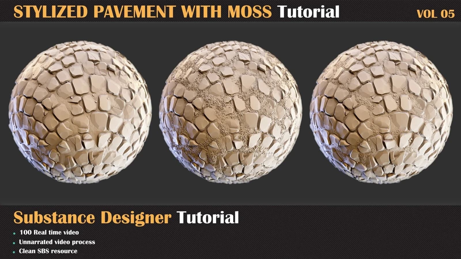 Stylized Pavement with Moss Tutorial — VOL 05 — preview 3