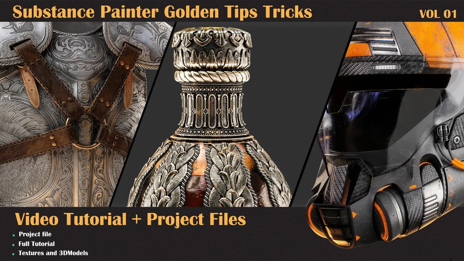 Substance Painter Golden Tips Tricks Tutorial+Project File — VOL 01