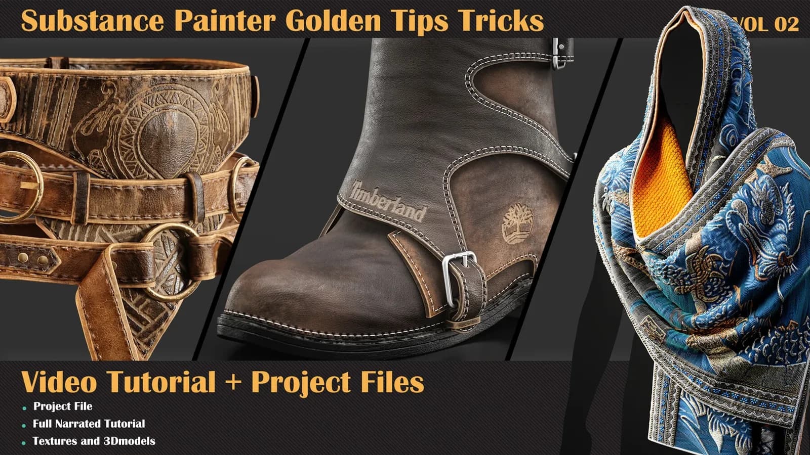 Substance Painter Golden Tips Tricks Tutorial+Project File — VOL 02