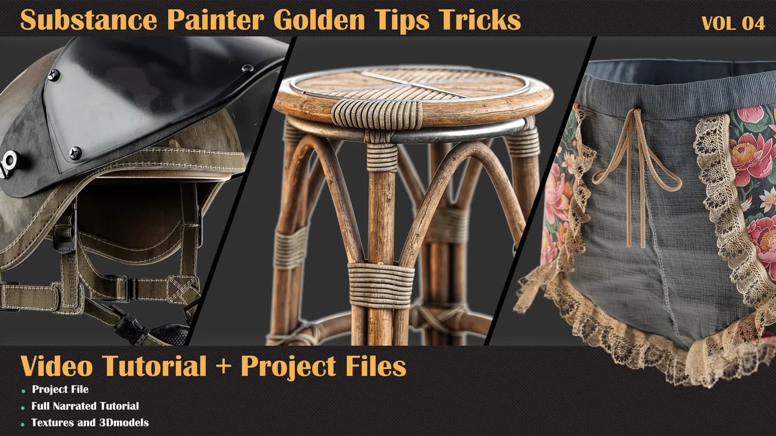 Substance Painter Golden Tips Tricks Tutorial+Project File — VOL 04