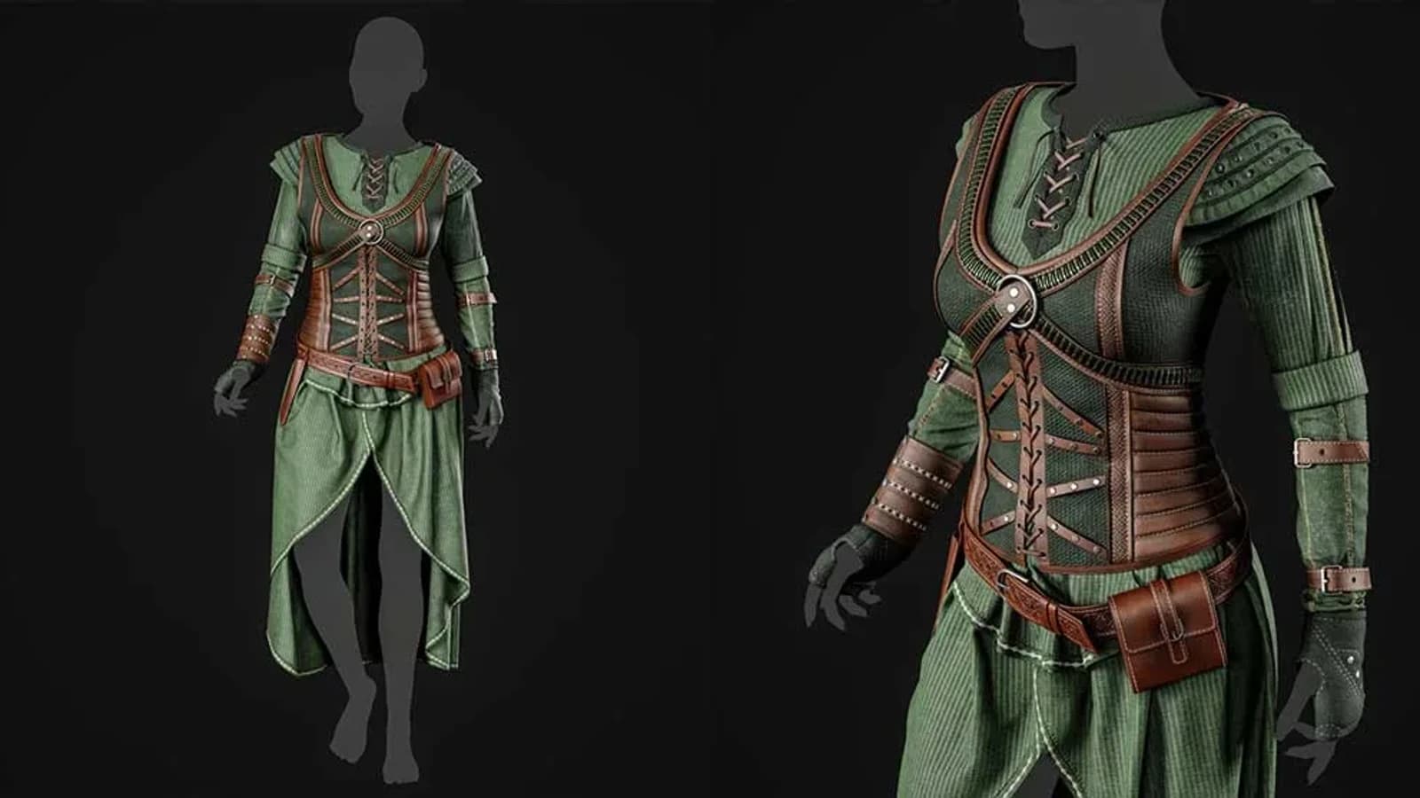 Student work from Cloth & Outfit Texturing Masterclass