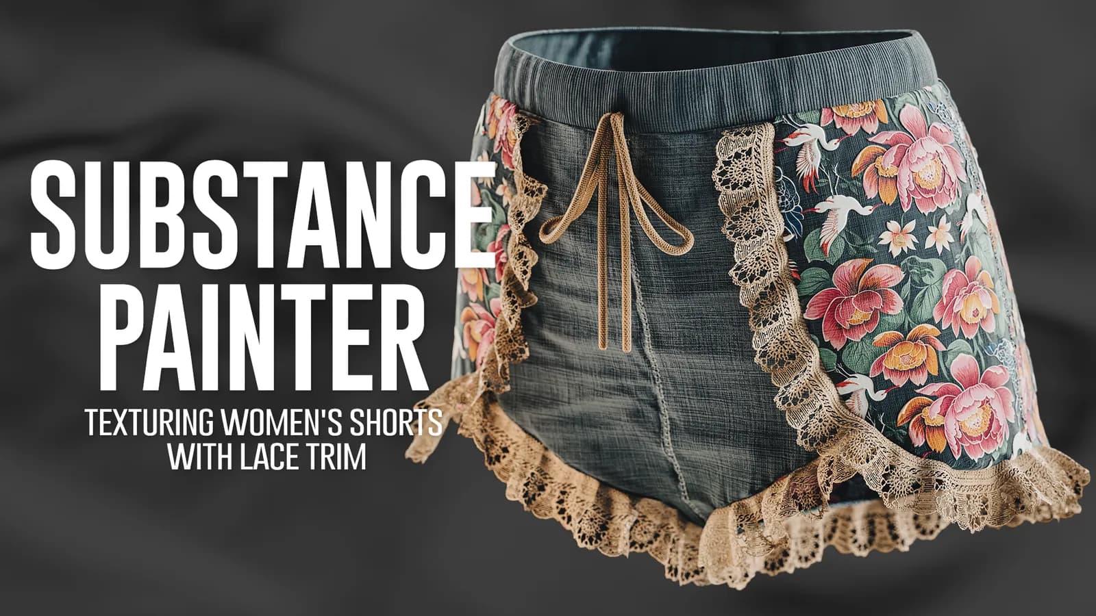 Texturing Women's Shorts with Lace Trim in Substance Painter