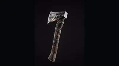Nordic axe turntable, textured in Substance Painter
